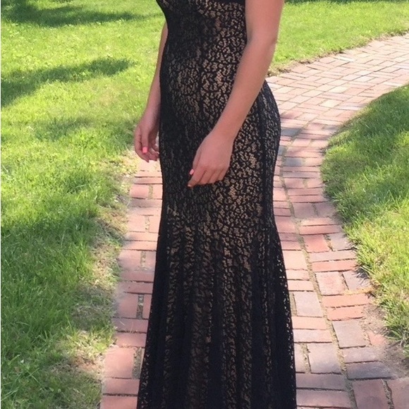 Jovani Elegant Black Lace Gown